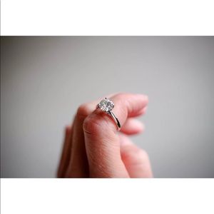 1.23 Carat Round Brilliant Cut engagement ring.